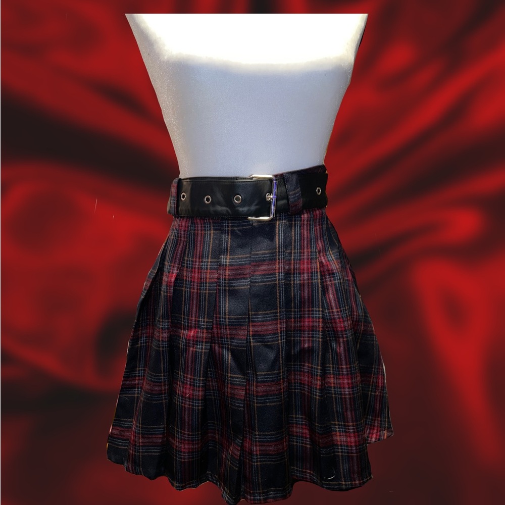 NWT red plaid skirt from dolls kill
